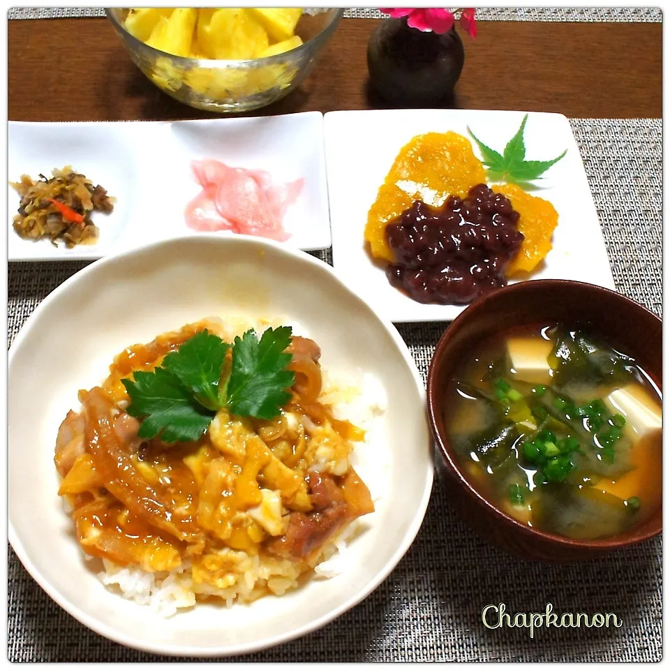 コリーノさんの親子丼とかぼちゃのニョッキ|chapkanonさん