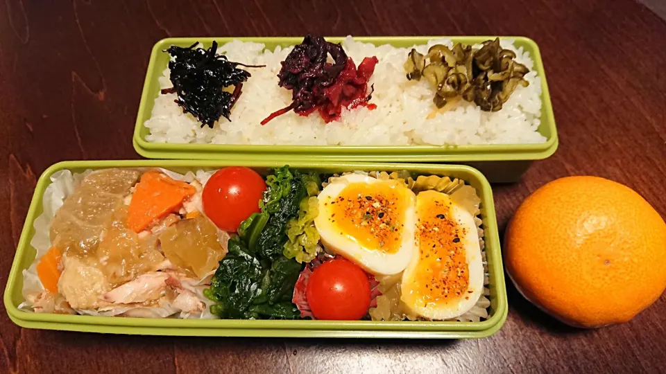 鶏手羽の煮物弁当
 #今日のお弁当|りょーさん