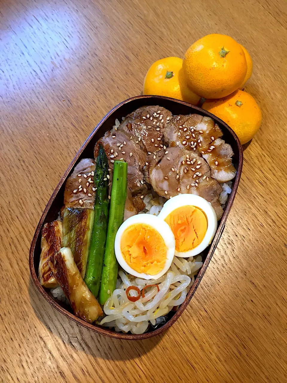 高校生息子のお弁当  自家製焼き豚丼 #わっぱ弁当|まつださんさん