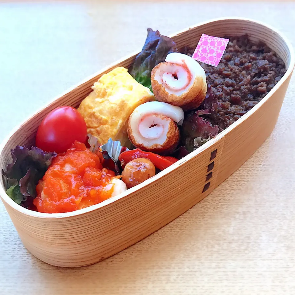 娘のお弁当#そぼろ弁当|さくらんぼ🍒さん