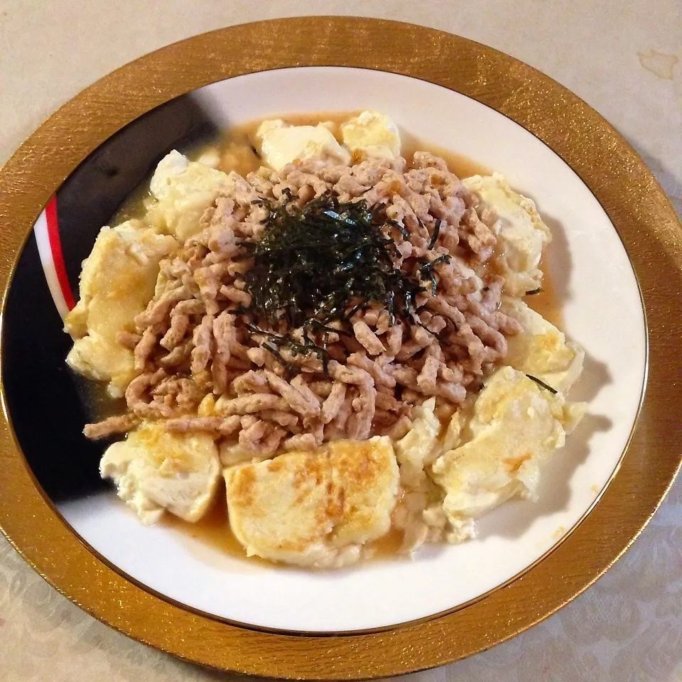 ♪豆腐の（大豆で作った畑のお肉）餡掛け♪|henryさん