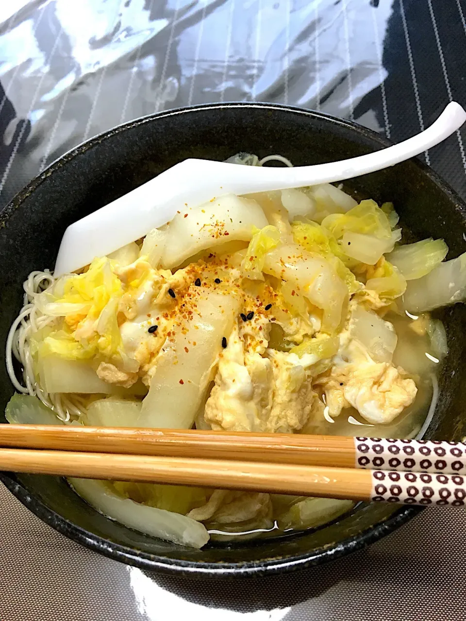 Snapdishの料理写真:白菜にゅうめん🥬|ちぐあささん