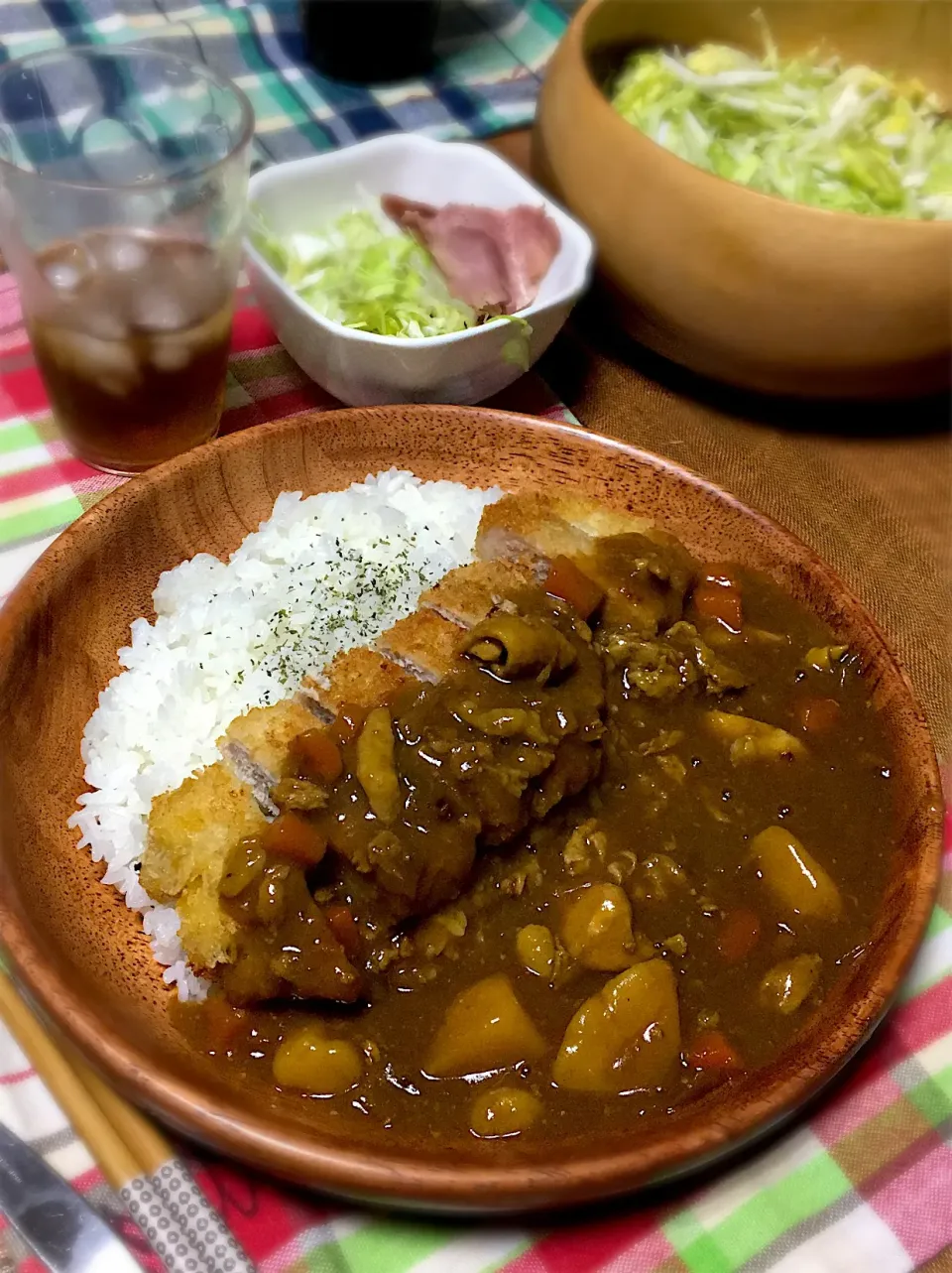 #お夕飯 #カツカレー   11.16 今日の夕飯🍛 今週も疲れた疲れた😩|renharuruさん