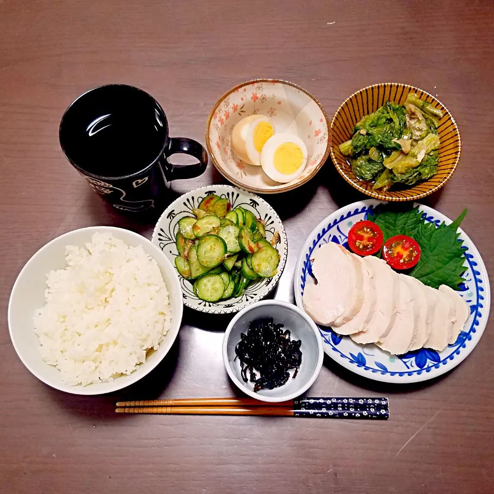 自家製サラダチキンの夜ご飯♡|Mami.Nさん