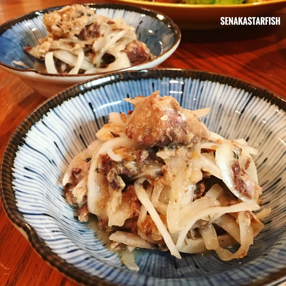 鯖缶とたまねぎの梅昆布和え|愛さん