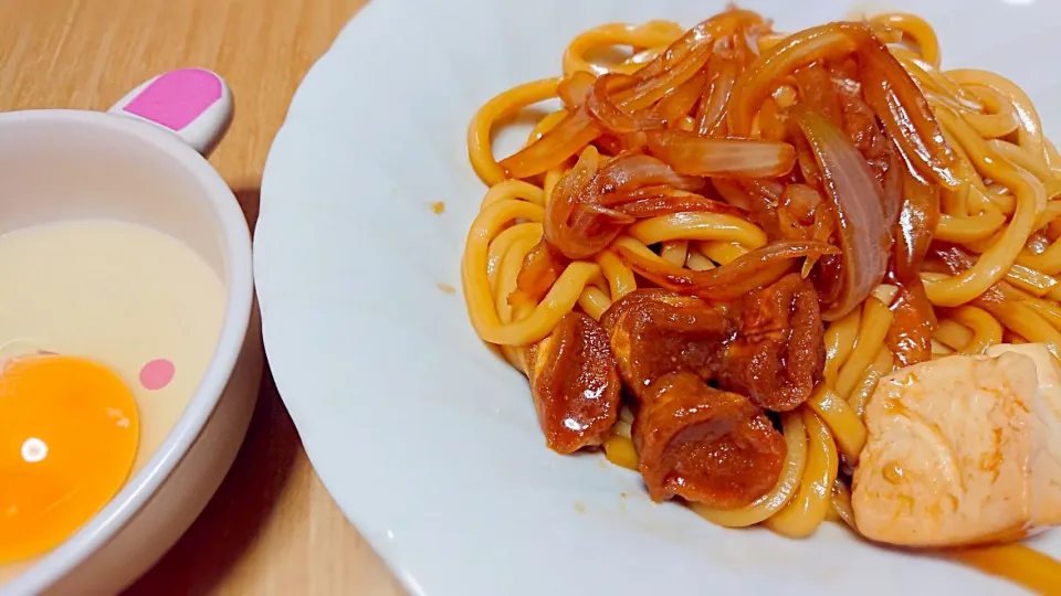 Snapdishの料理写真:すき焼き風うどん|やっちさん