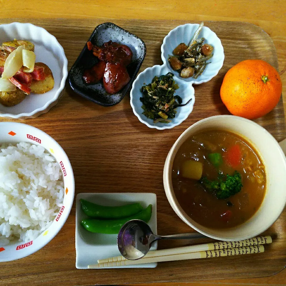 カレースープの夕食|mughi-cafeさん