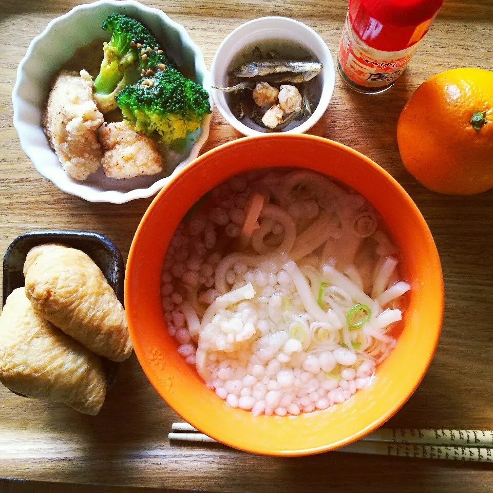 うどんとから揚げ定食|mughi-cafeさん