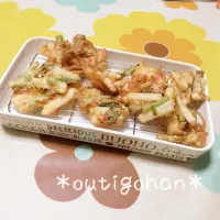 Snapdishの料理写真:＊長芋とほうれん草のかき揚げ＊|ひだまりさん