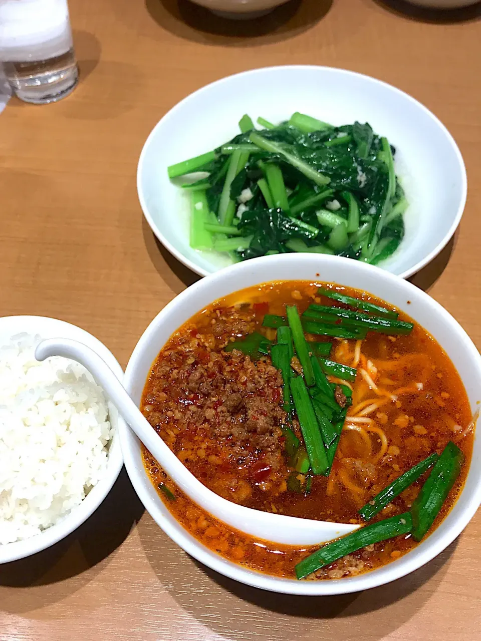 Snapdishの料理写真:#味仙 #台湾ラーメン #青菜炒め|めぐみんさん