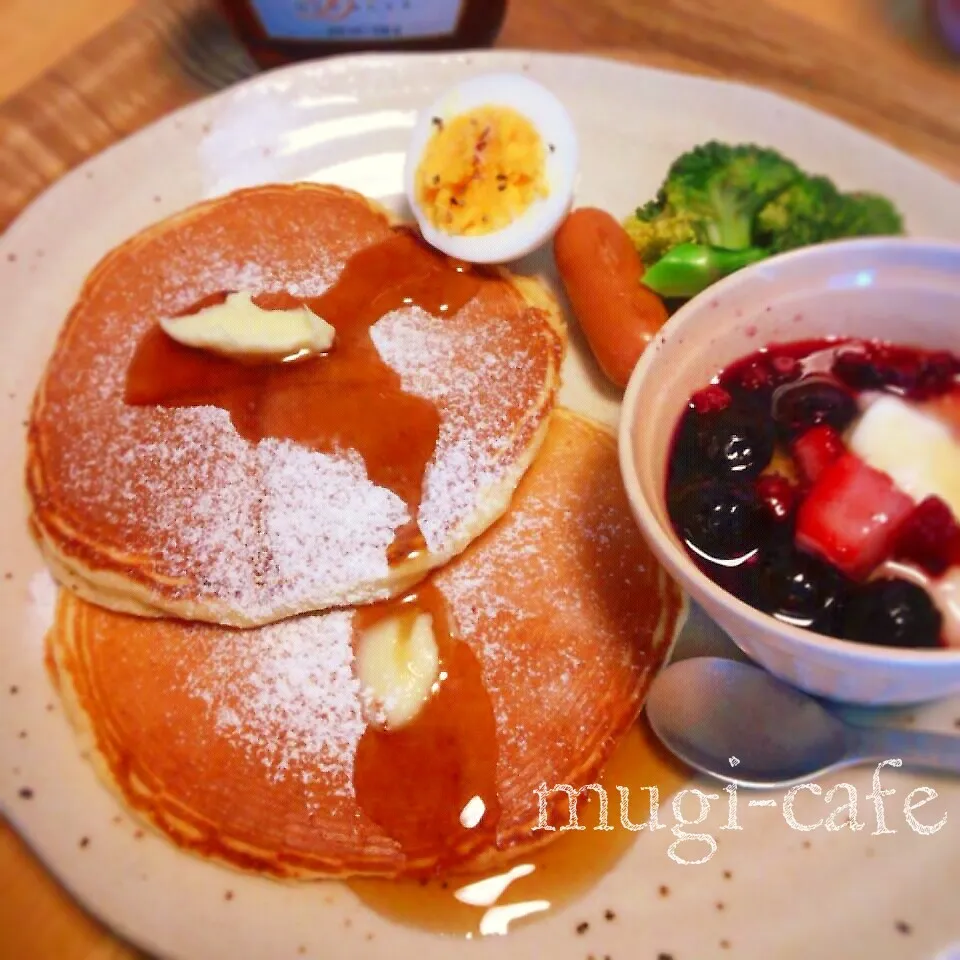 朝食に♪ヨーグルト入りパンケーキ|mughi-cafeさん