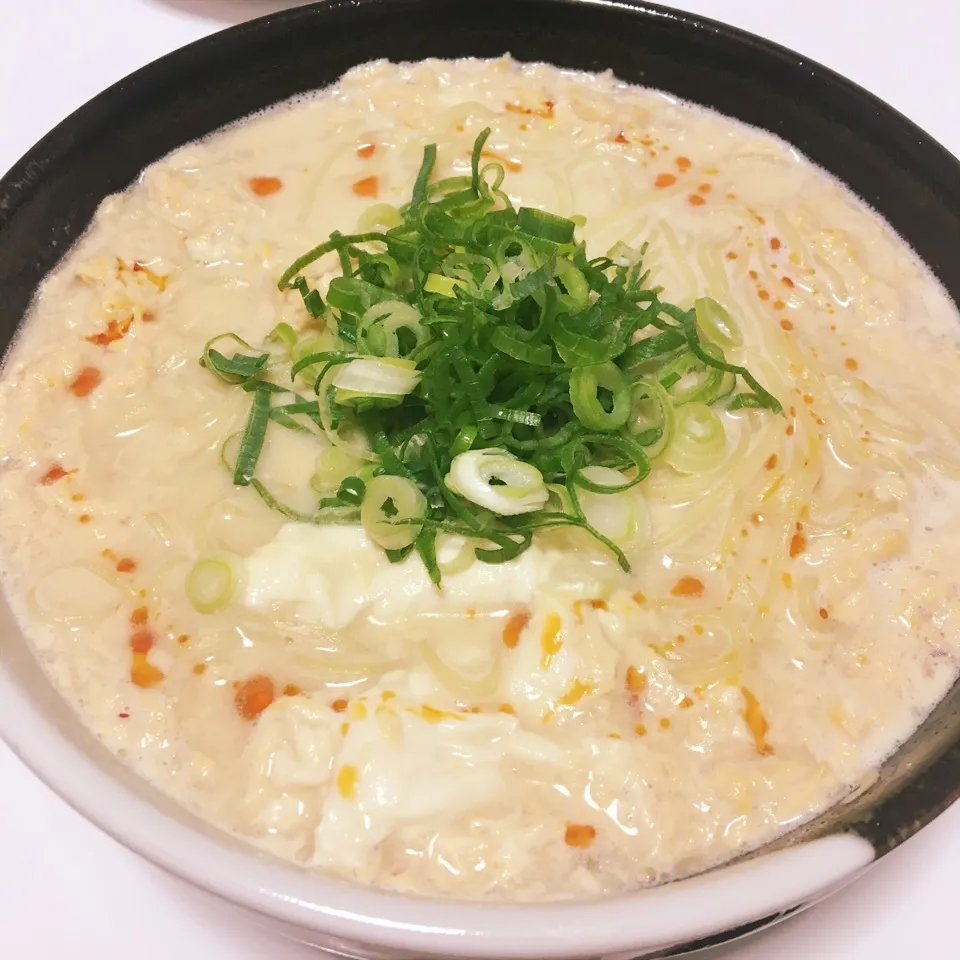 即席ラーメン（醤油）が💕とんこつ担々麺に！|まちゃこさん