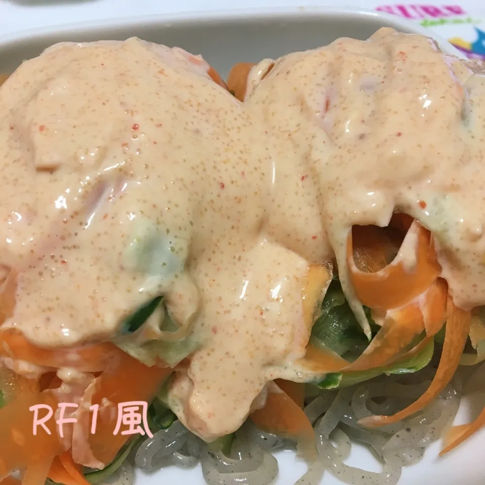 Snapdishの料理写真:明太ソースの野菜ヌードル|まちゃこさん