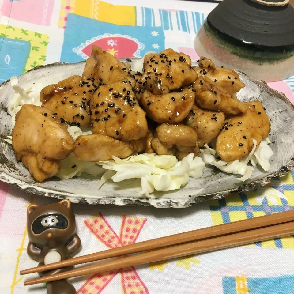 鶏むね肉の甘辛焼き|まちゃこさん