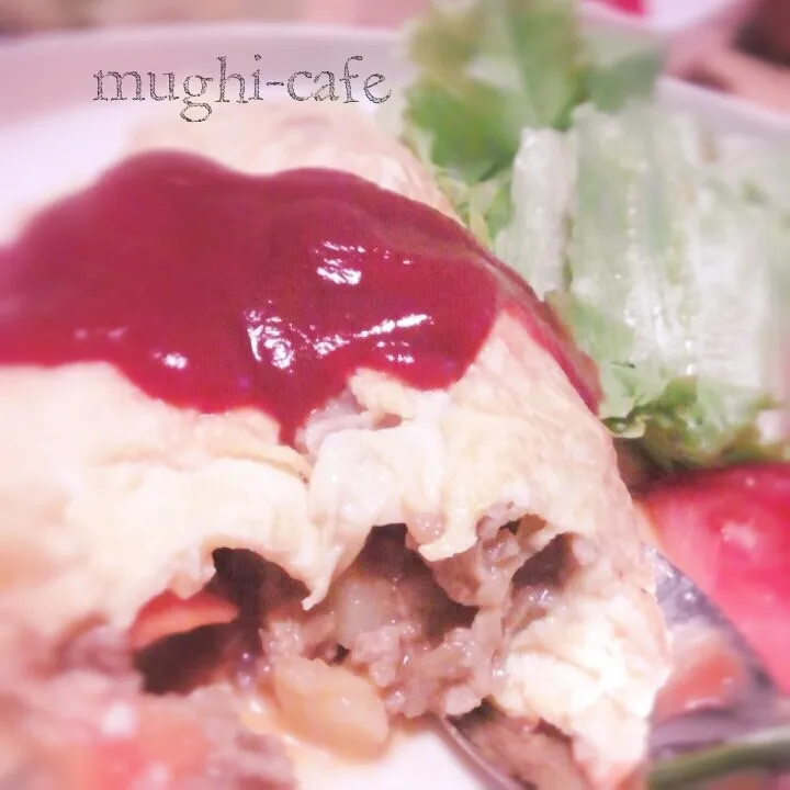 Snapdishの料理写真:豚味噌リメイク♪オムレツ|mughi-cafeさん