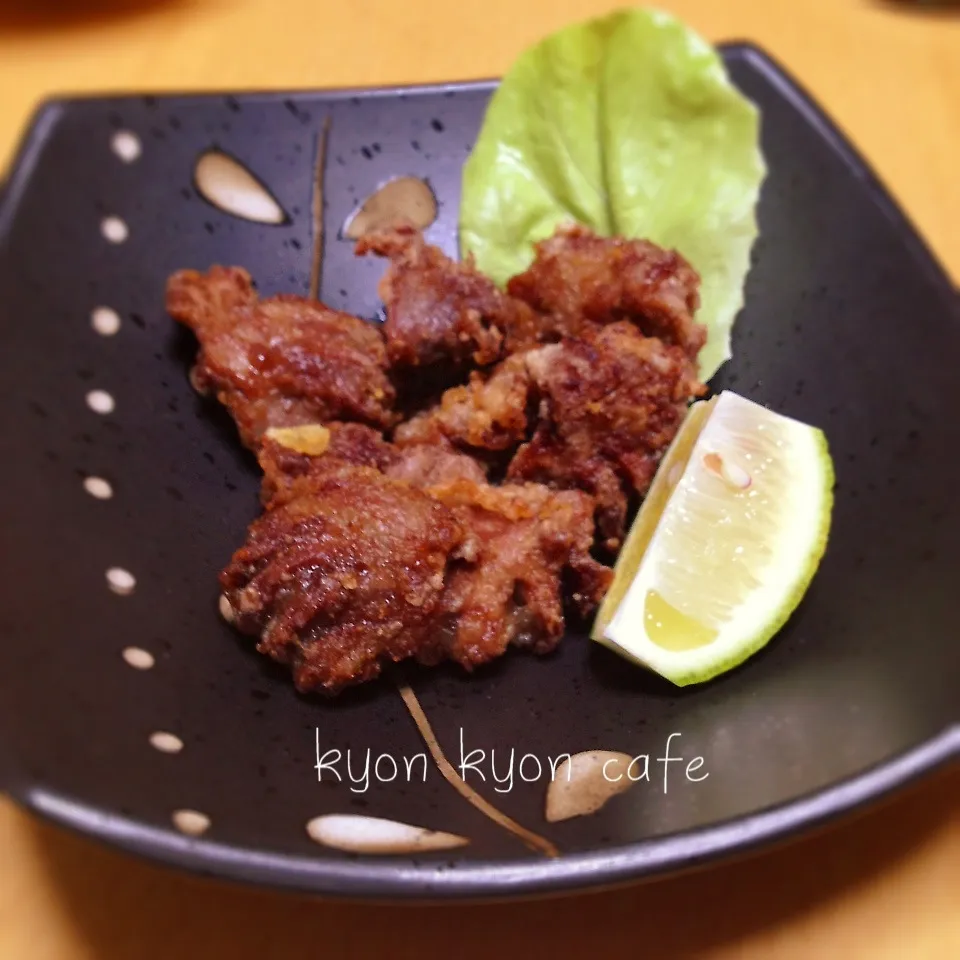 食欲そそる‼ニンニク風味の砂ズリの竜田揚げ|きょんきょんさん