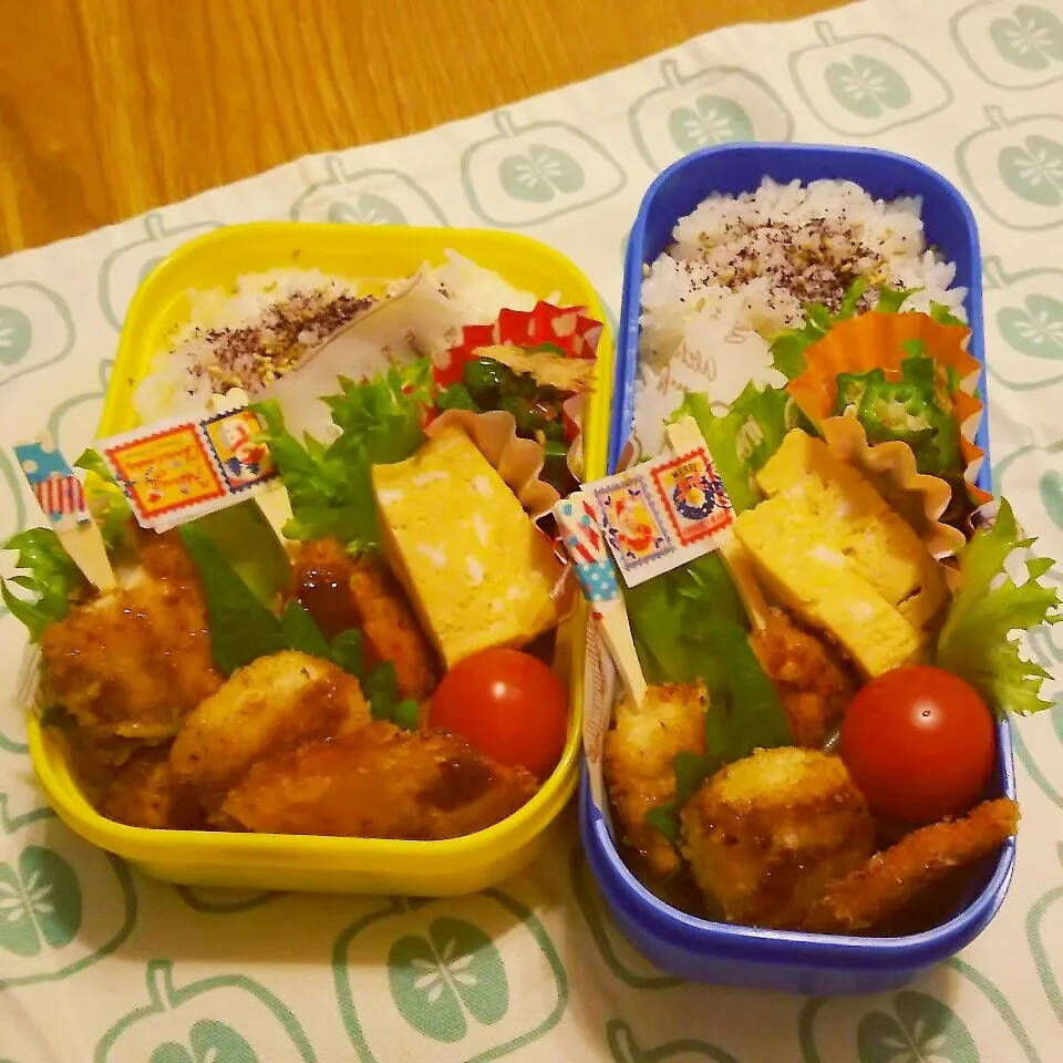 Snapdishの料理写真:お父ちゃん&娘のお弁当|OBENTOさん