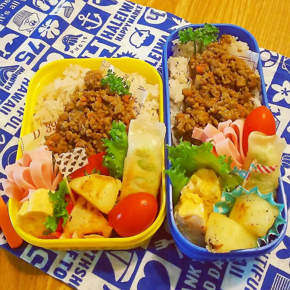 Snapdishの料理写真:お父ちゃん&娘のお弁当|OBENTOさん