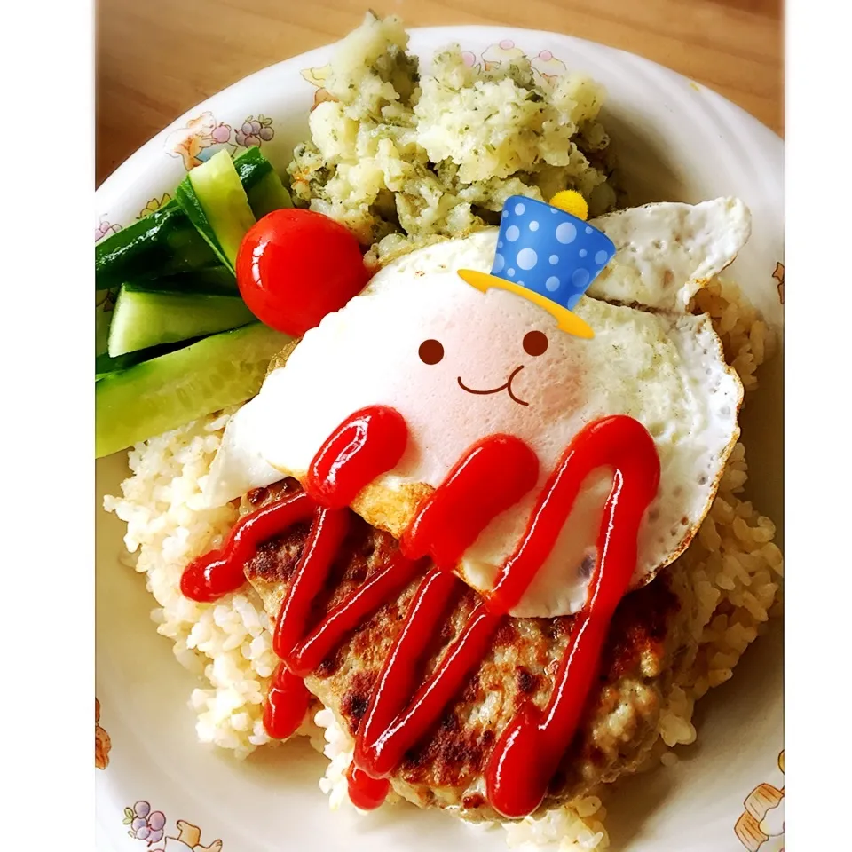 Snapdishの料理写真:ロコモコ丼|harutomomamaさん