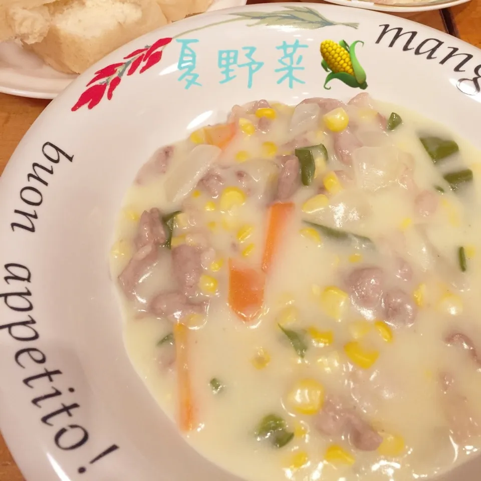 Snapdishの料理写真:夏野菜たっぷり豆乳シチュー|harutomomamaさん