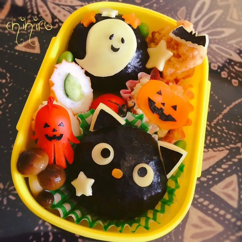 黒猫とおばけちゃんいっぱい♬ハロウィン弁当♡|ちぃさん