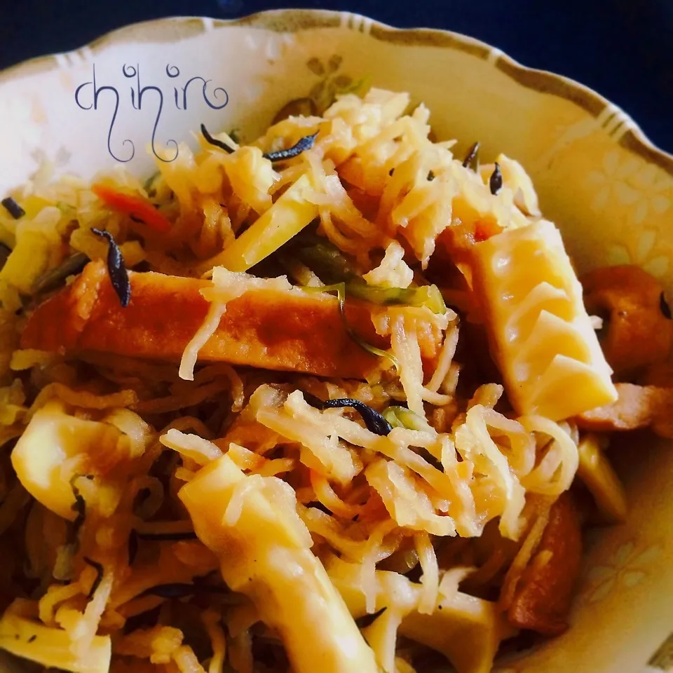 頂いたはちくと切り干し大根の煮物☆|ちぃさん