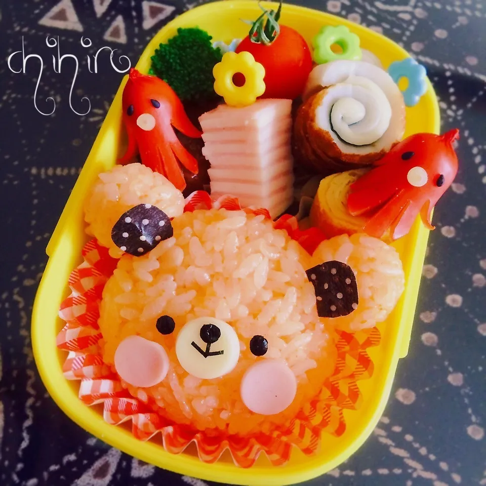 くまさん弁当♡タコさんウインナー♡|ちぃさん