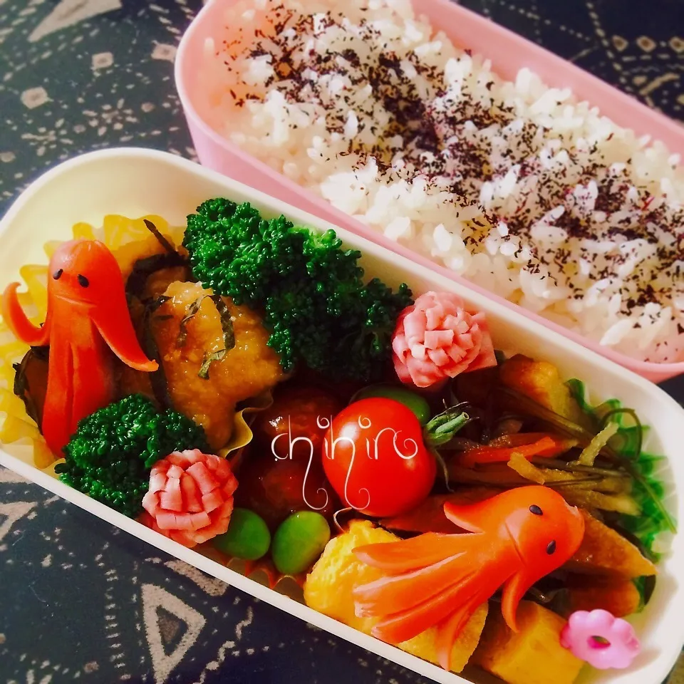 初☆ソーセー人のお弁当♡|ちぃさん