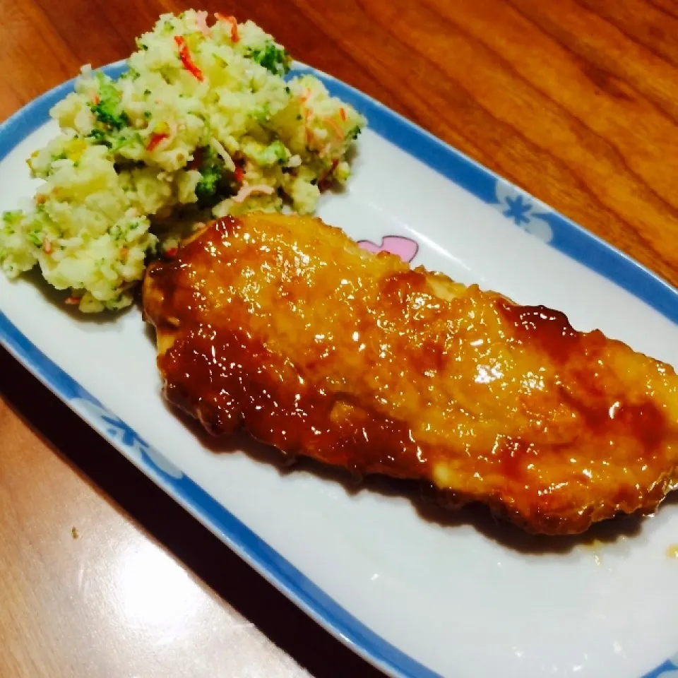 Snapdishの料理写真:照り焼きチキン♡|ゆこぽ♡さん