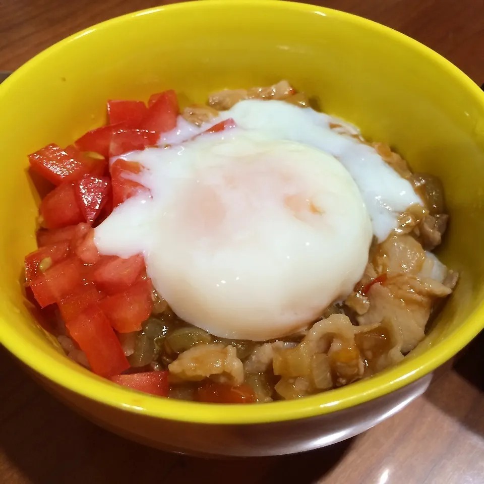 フレッシュトマトとナスの豚丼♡|ゆこぽ♡さん