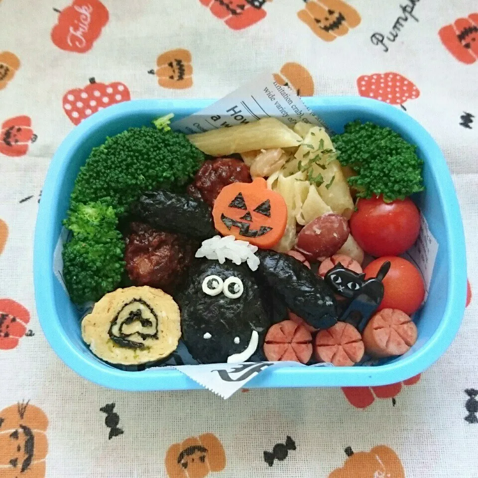 Snapdishの料理写真:今日のお弁当🍙ハロウィン🎃ショーン🐑|yukitさん