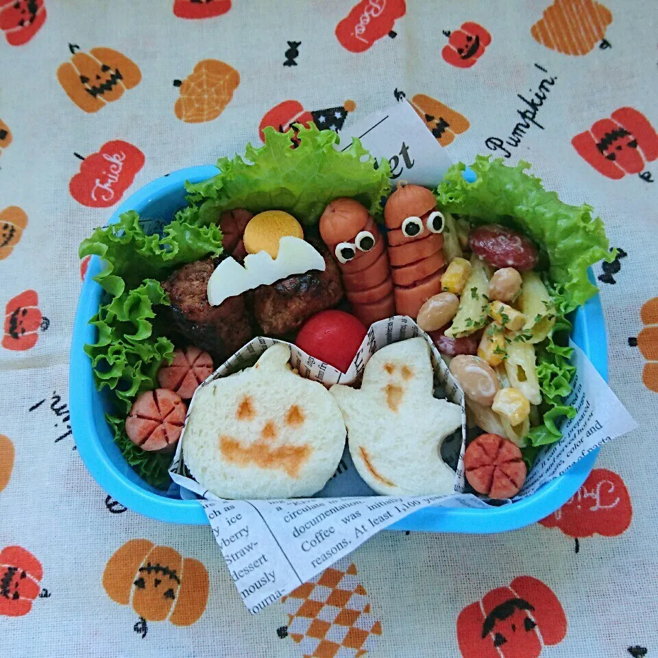 今日のお弁当🍙ハロウィンサンドイッチ🎃|yukitさん