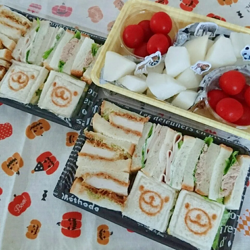 お友だちと動物園🐘サンドイッチ弁当🍞✨|yukitさん