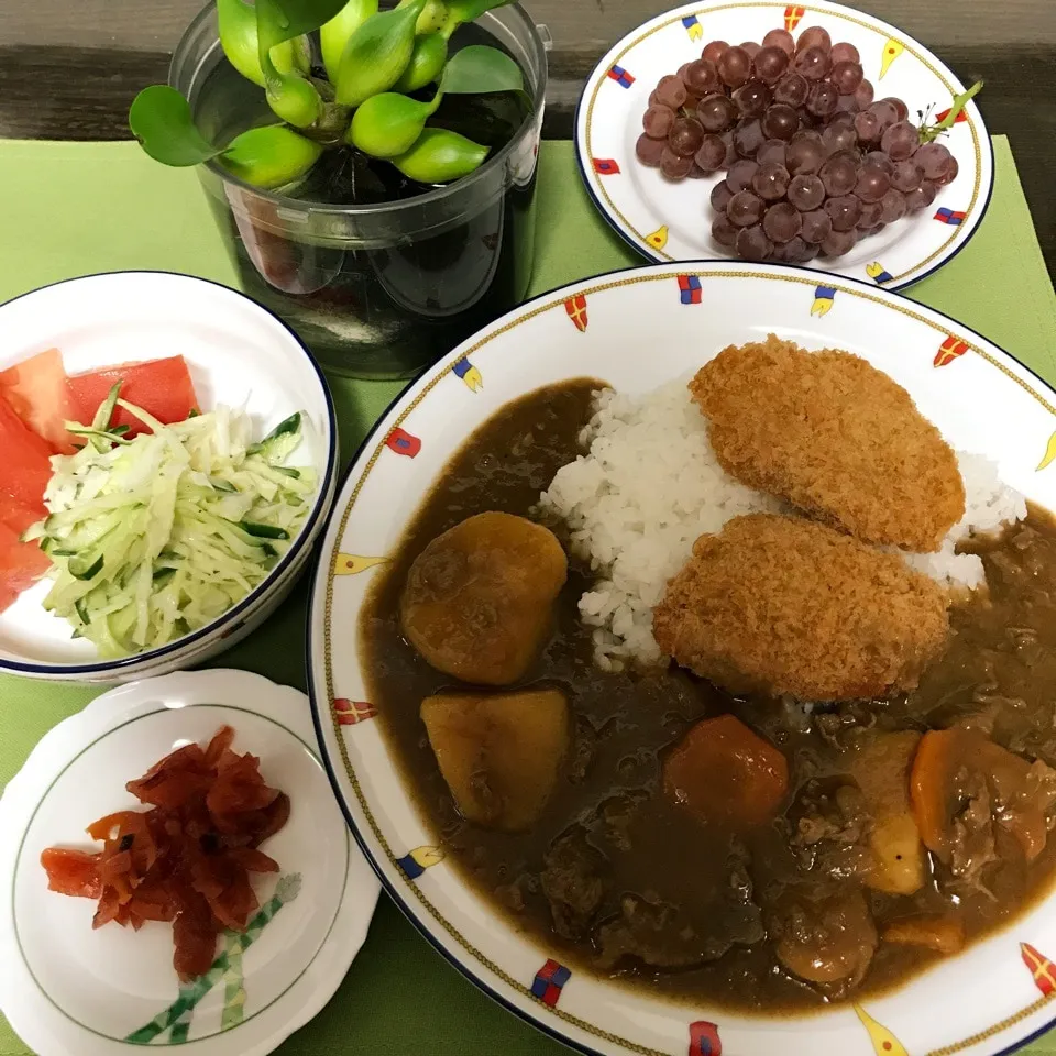 カツカレー。台風の被害が少ない様に🙏|tamemitiさん