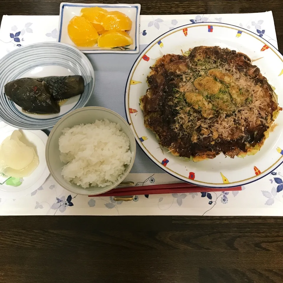 この時期美味しい牡蠣オコ定食💕|tamemitiさん