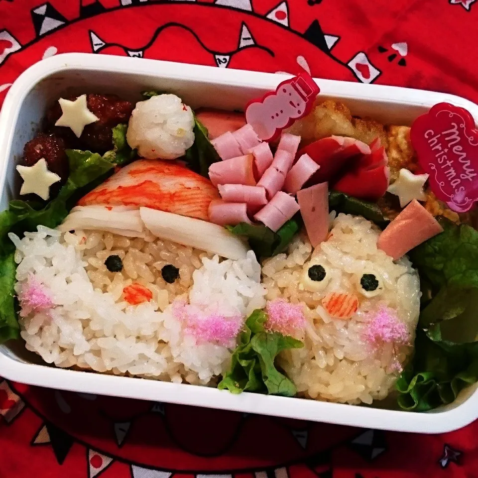 Snapdishの料理写真:娘クリスマス弁当|ハハさん