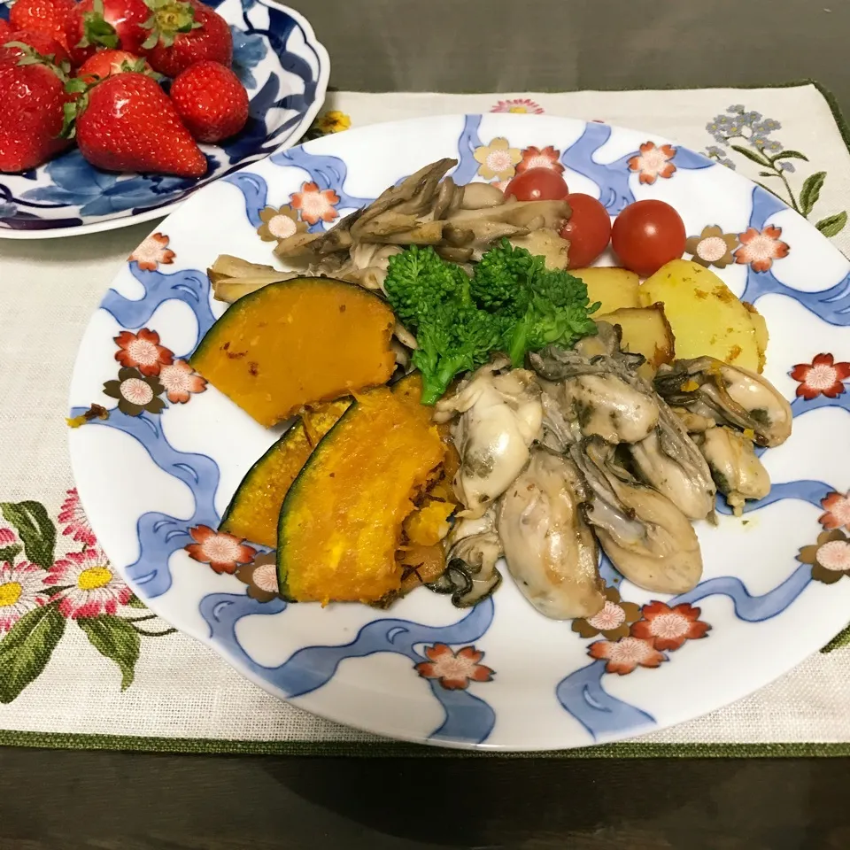 牡蠣と春野菜の炒め物。|tamemitiさん