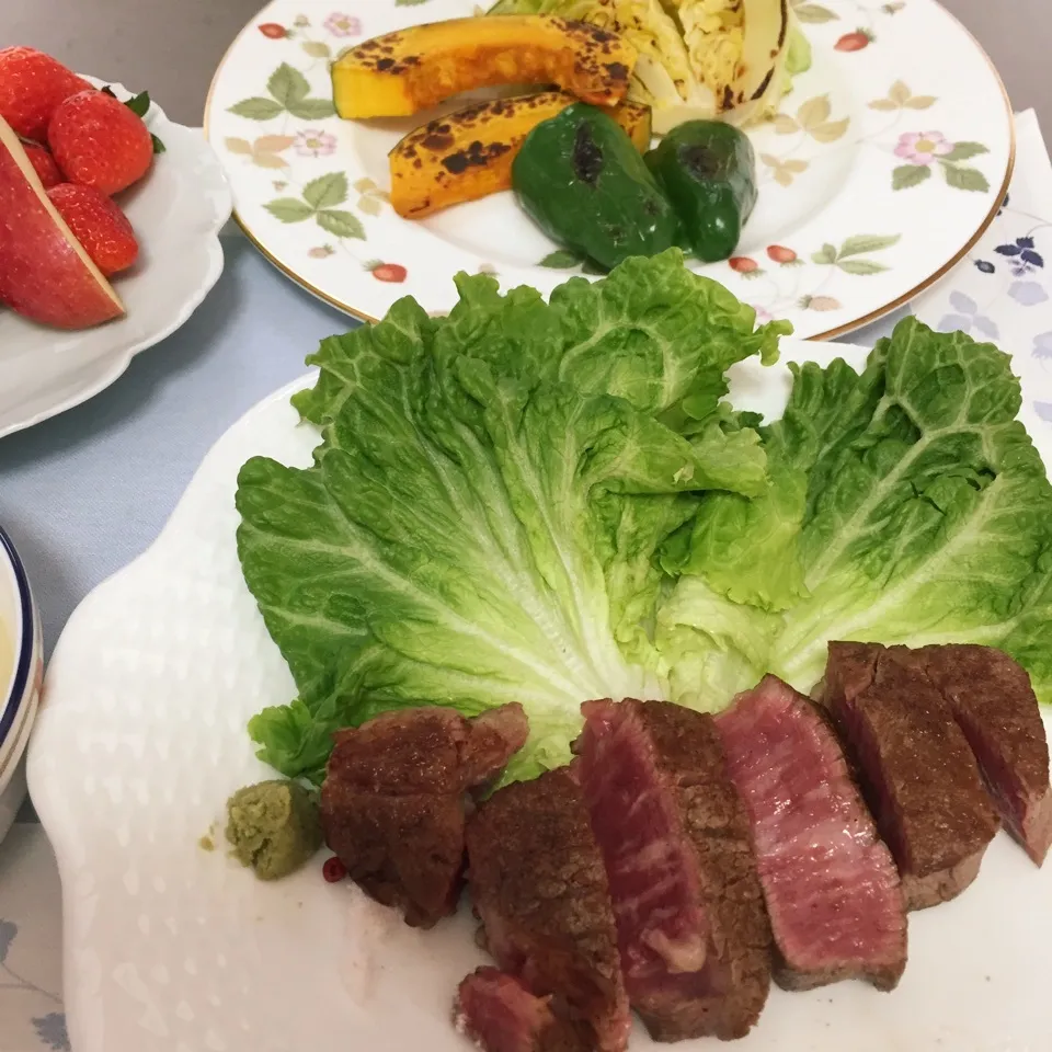 Snapdishの料理写真:メッチャ美味しい山形牛のステーキ❣️|tamemitiさん