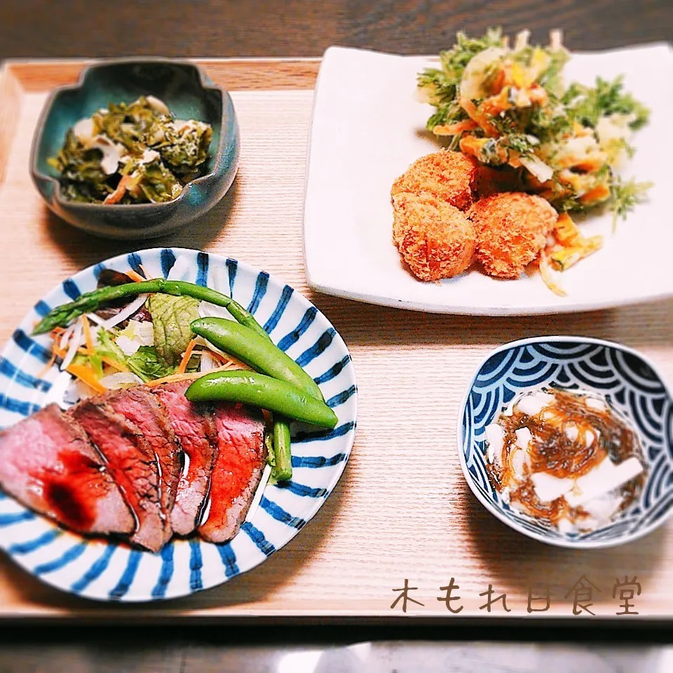 ローストビーフ定食|木もれ日食堂さん