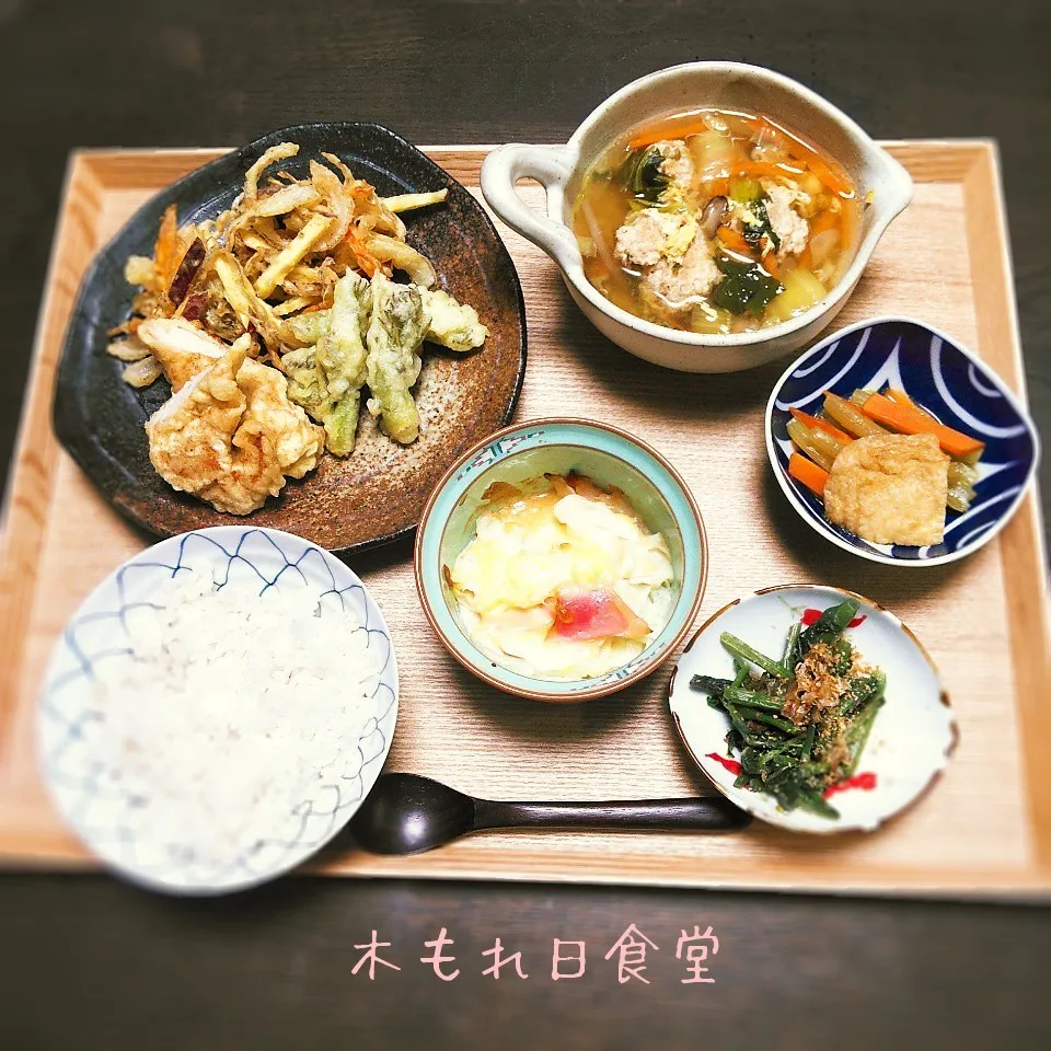 春香る天ぷら定食|木もれ日食堂さん