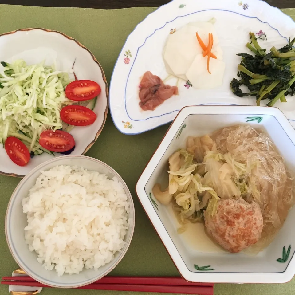 Snapdishの料理写真:肉団子定食❣️|tamemitiさん