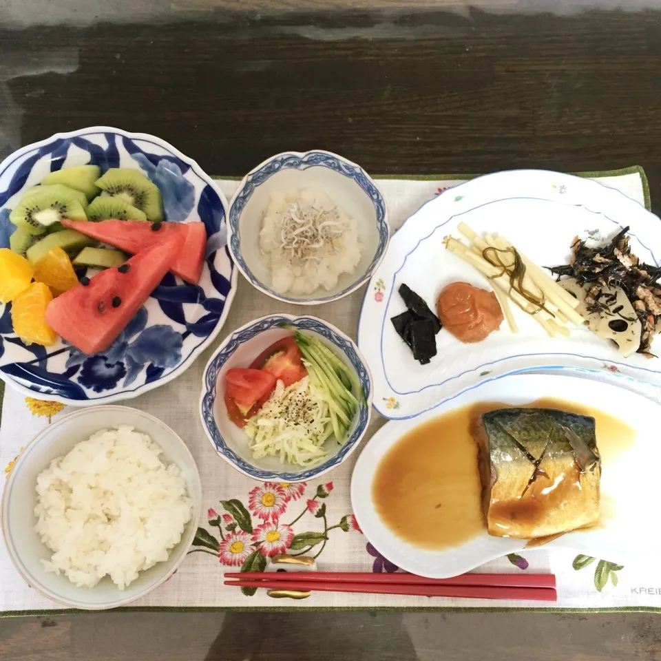 夏の鯖の煮付け定食❣️|tamemitiさん