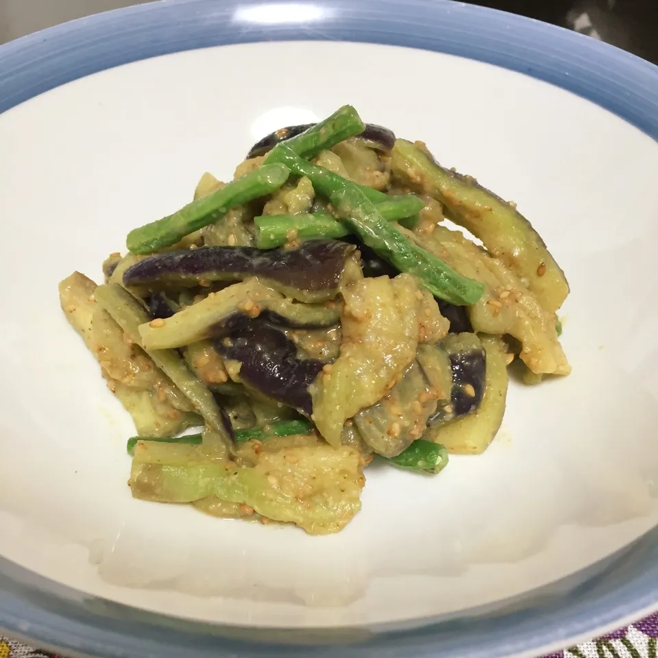 おばあちゃまの味❣️初夏に爽やか茄子の辛子酢味噌和え🙋🏻|tamemitiさん