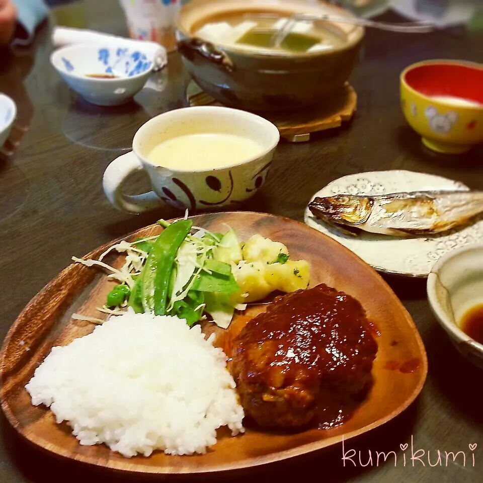 ハンバーグ定食|木もれ日食堂さん