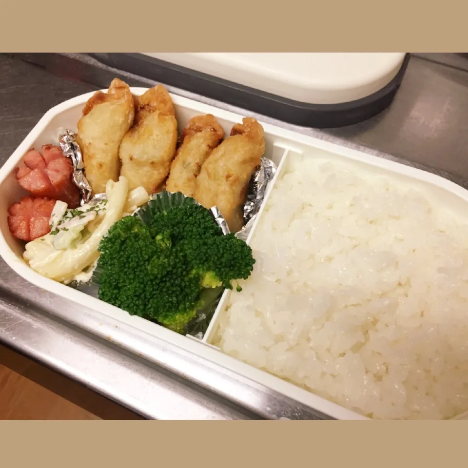 揚げ餃子弁当🍙取り寄せの大好きな丸岡餃子♡|natsuさん