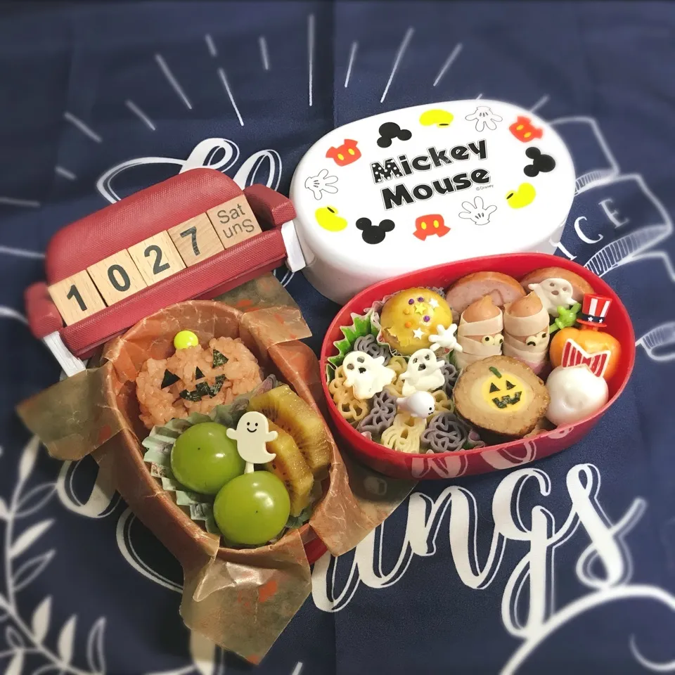 Snapdishの料理写真:小4・娘弁当(ハロウィン👻🎃キャラ弁)|みきじょ〜さん