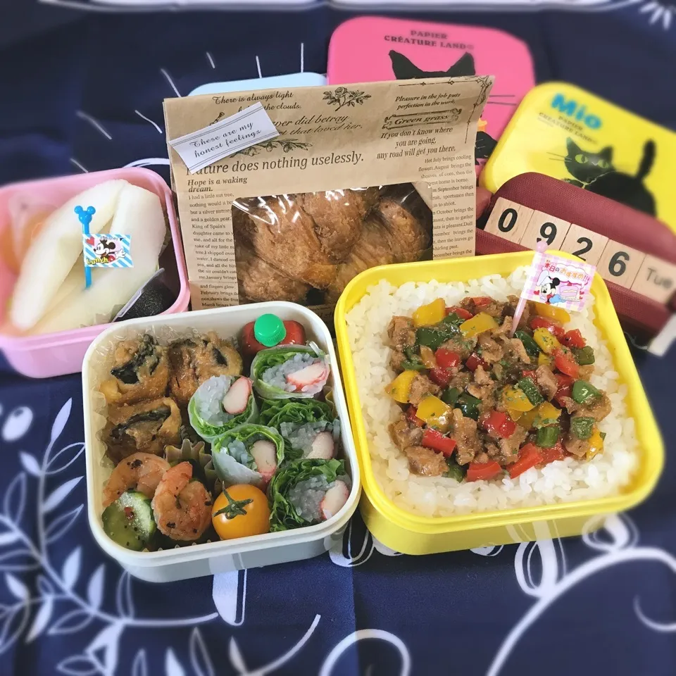 Snapdishの料理写真:旦那さんのお弁当|みきじょ〜さん