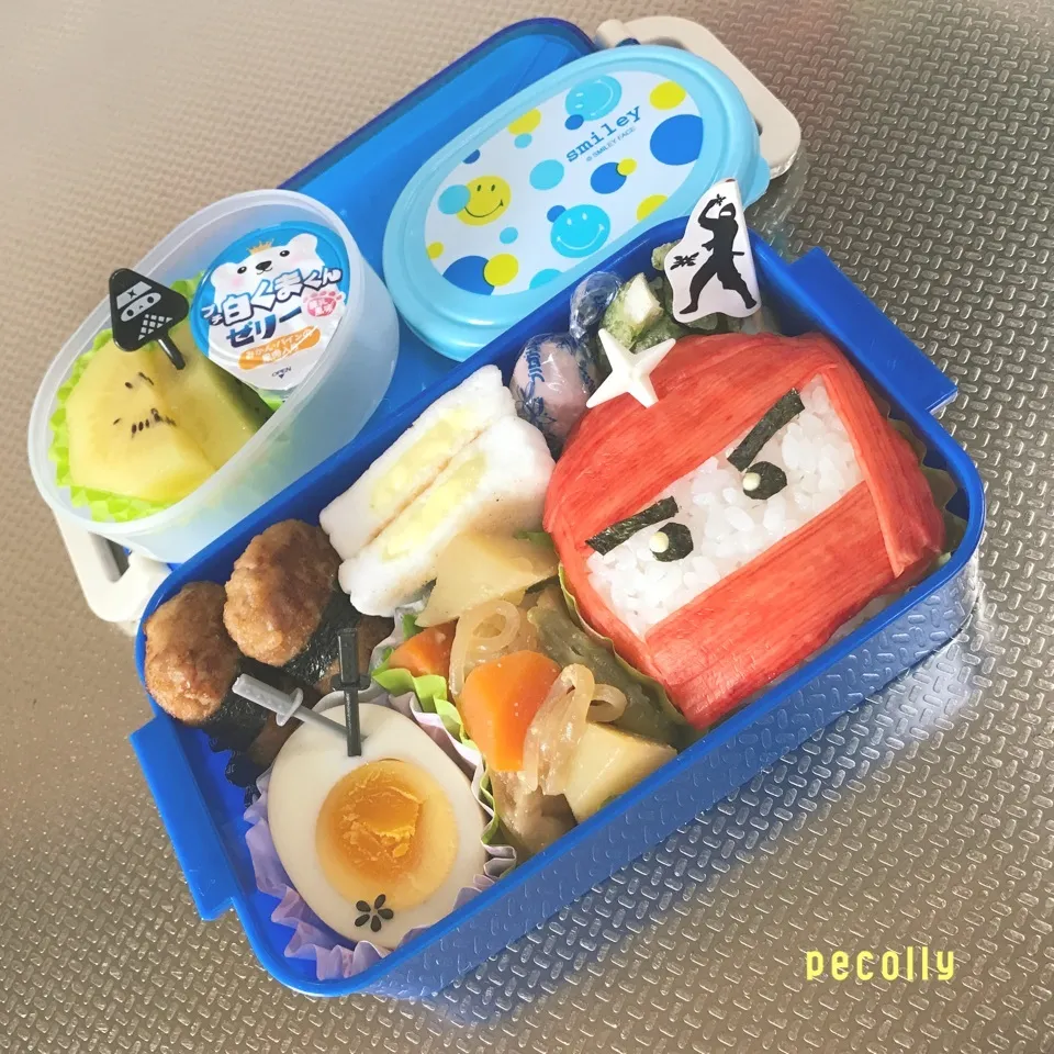 小5・息子弁当(LEGO 忍者❓風な、忍者キャラ弁)|みきじょ〜さん