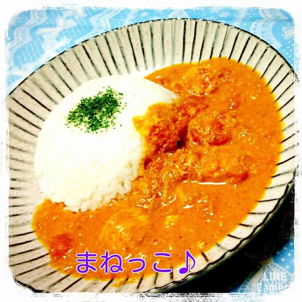 まねっこ♪　鶏胸肉もホロホロ♡バターチキンカレー☆|ねねさん