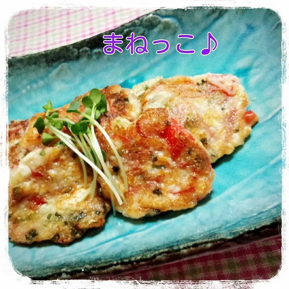 まねっこ♪　紅生姜が美味✩もちもっち豆腐♡|ねねさん